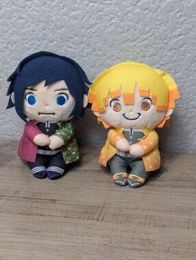 Demon Slayer Chokkori-San Mini Plush Set Zenitsu & Giyu Tomioka Takara Tomy